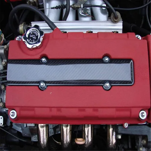 Miniatura 6 de x xotic tech Cubierta de inserción de bujía de válvula de motor Serie B, estilo de fibra de carbono, compatible con Honda Civic B16 B18 VTEC
