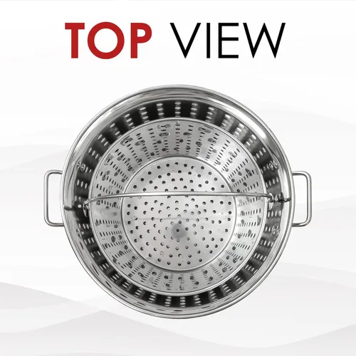 Miniatura 2 de CONCORD Olla de acero inoxidable con cesta de vapor. Utensilios de cocina ideales para hervir y cocinar al vapor (120 cuartos de galón)