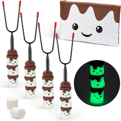 Miniatura 8 de THE S'MORES COMPANY - Organizador de S'mores con bandeja, kit de caja de aperitivos S'mores para suministros de S'mores, accesorios de camping