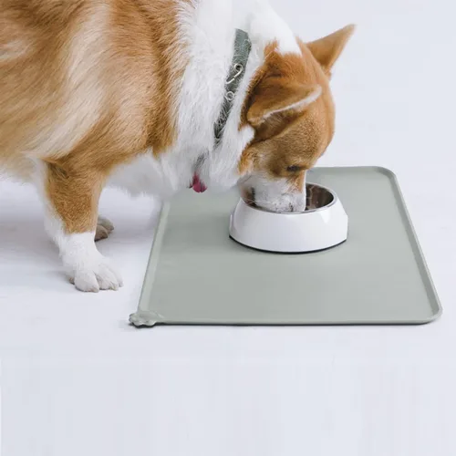 Miniatura 7 de AUDWUD - Tapete de silicona impermeable para alimentación de perros, antideslizante, tapete para tazón de mascotas para comida y agua Mist