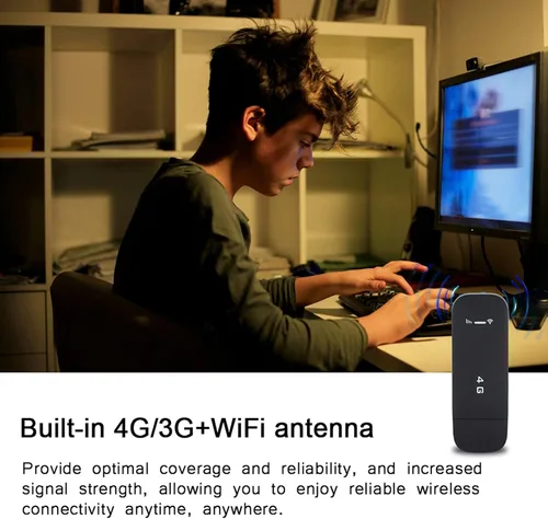 Miniatura 3 de Enrutador USB 4G LTE, módem de punto de acceso móvil portátil con ROM de 4 GB incorporada y memoria de 512 MB para viajes y uso al aire libre