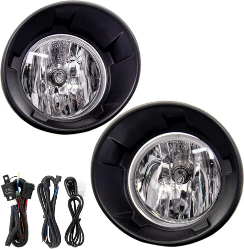 Miniatura 2 de Reemplazo de montaje de luz antiniebla para Chevy Camaro 2010 2011 2012 2013 con bombillas halógenas y bisel negro (lente transparente)