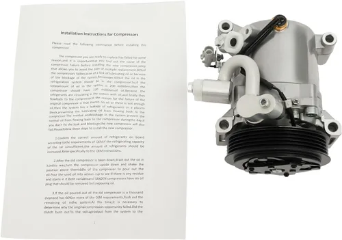 Miniatura 9 de Compresor de A/C de CA con embrague compatible con 2007 2008 2099 para Suzuki SX4 todos los modelos de repuesto 95201-80JA1,9520180JA2,95201-80JA2
