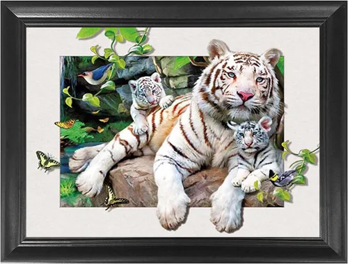 Miniatura 35 de Póster 3D de león, tigre y lobo con lengua hacia fuera 11.8 x 15.7 pulgadas Pósteres e imágenes de animales salvajes Regalos de recuerdos