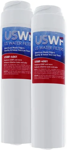Filtro de agua para refrigerador GSWF fabricado en los Estados Unidos, paquete de 2 unidades | Reemplazo para GE GSWFDS, SmartWater 238C2334P001,