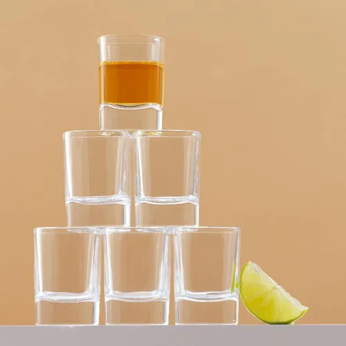 Miniatura 6 de JoyJolt Set de 6 vasos de trago corto de base pesada, vasos de tragos de 2 onzas