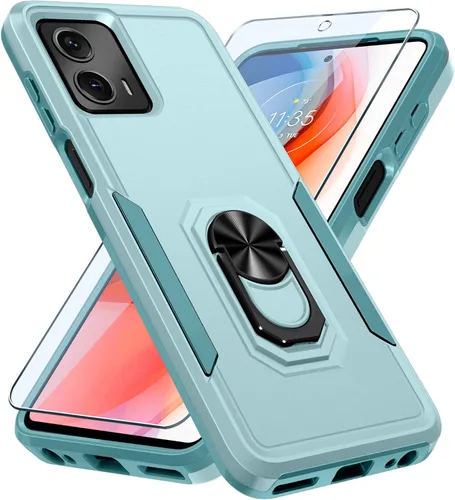 Miniatura 34 de Janmitta - Funda compatible con Moto G 5G 2023 con protector de pantalla, cubierta protectora de cuerpo completo resistente a prueba de golpes