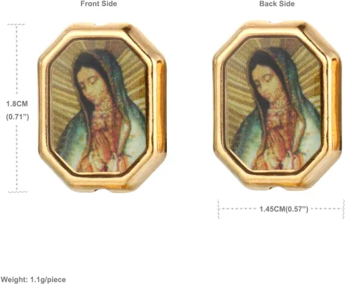 Miniatura 2 de 30 Piezas Cuentas Espaciadoras de Nuestra Señora de Guadalupe San Judas para Bricolaje Rosario Capilla Collar Pulsera Fabricación de Joyas Parte