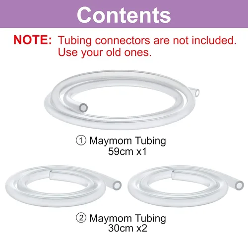 Miniatura 2 de Maymom Tubos compatibles con extractor de leche Lansinoh, no piezas originales de la bomba Lansinoh reemplazan la tubería Lansinoh. Funciona