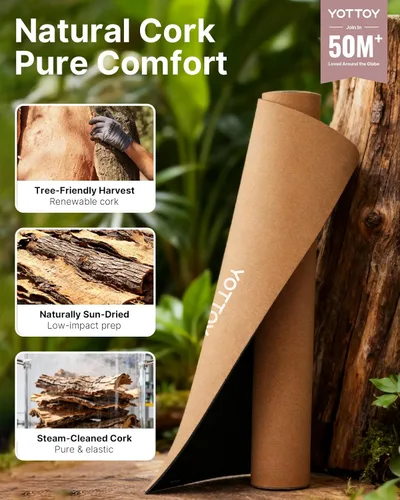 Miniatura 2 de YOTTOY Esterilla de Yoga, Esterilla de Yoga Caliente Antideslizante con Diseño Anti-desgarro y Goma Natural Ecológica con Correa y Bolsa