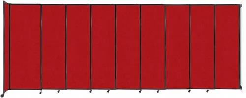 Miniatura 88 de Divisor de habitación de pared recta deslizante montado en la pared Anchos ajustables Ruedas de bloqueo Separador de habitación Paneles