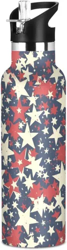 Miniatura 24 de Insulated Water Bottle with Straw Colorful Flowers Double Wall Vacuum Insulated Lightweight for Sport Gym Outdoor Travel School