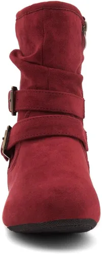 Miniatura 2 de Herstyle Lindell Botas de pantorrilla de tacón plano para mujer, con cremallera lateral, botines de tobillo