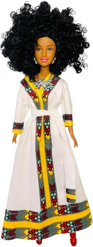 Miniatura 6 de Muñecas Liyu Habesha (Maya en vestido rosa Habesha)