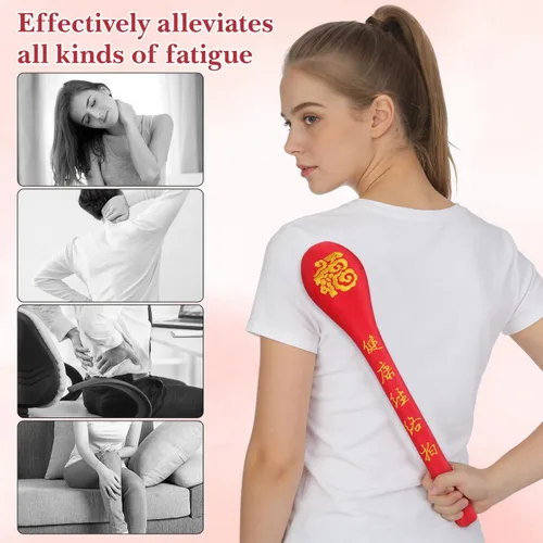 Miniatura 6 de Healeved Martillo de masaje de mano, paquete de 2 unidades de masajeador meridiano portátil para terapia de cuerpo completo, alivio de puntos