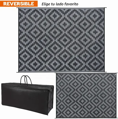 Miniatura 3 de SAND MINE Alfombras Reversibles, alfombra de paja de plástico, alfombra de área moderna, alfombra grande para suelo y alfombra para exteriores, RV