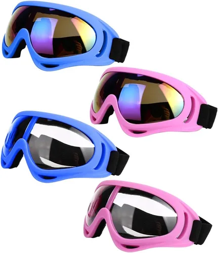 Miniatura 8 de LJDJ Gafas de esquí, paquete de 4 – Gafas de snowboard para motocicleta, gafas tácticas de combate militar