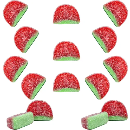 Miniatura 9 de Fruidles Gomitas de sandía en rodajas de caramelo, deliciosas gomitas con sabor a frutas recubiertas de azúcar (1 libra)
