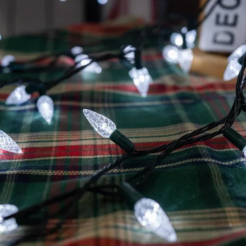 Miniatura 5 de TW SHINE C6 - Guirnalda de luces de Navidad, 200 LED de 66 pies, 8 modos, impermeable, conectable, color blanco
