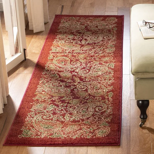 Miniatura 6 de SAFAVIEH Lyndhurst Collection - Alfombra redonda de 7 pies, color beige y multicolor, diseño tradicional de cachemira, no desprende pelusa