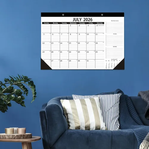 Miniatura 6 de Calendario de escritorio 2025-2026, de julio de 2025 a diciembre de 2026, calendario de escritorio 2025-2026 con lista de tareas, calendario 2025