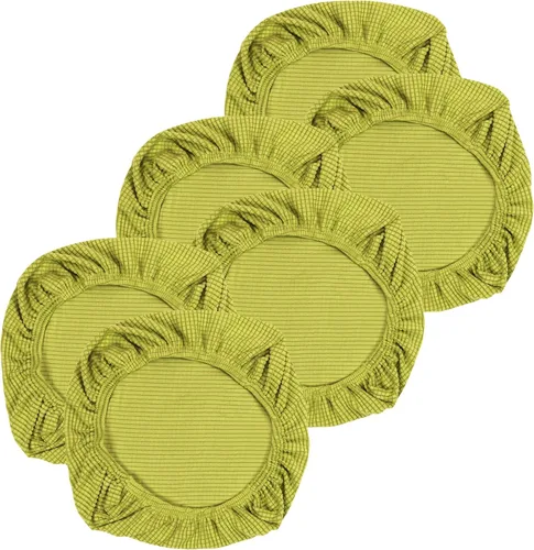 Miniatura 34 de Yikko - Fundas elásticas de jacquard con licra suave, con textura de grano de maíz, para sillas, aptas para oficina, comedor, bar, fundas