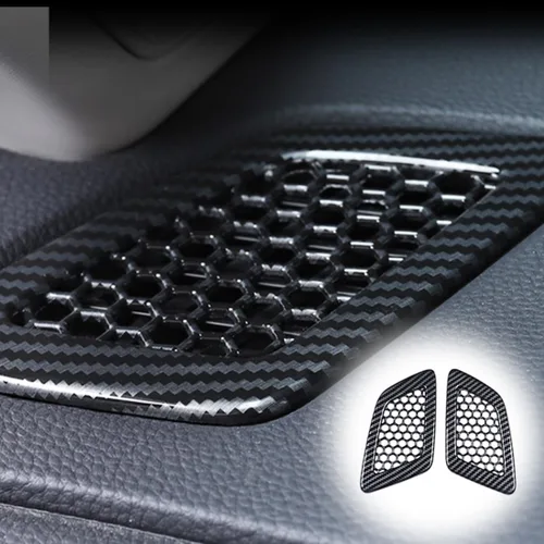 Miniatura 8 de MUXEE 2 piezas Cubierta de ventilación superior de tablero para Honda CRV 2023 2024 2025 2026 - ABS Negro brillante deportivo Accesorios interiores