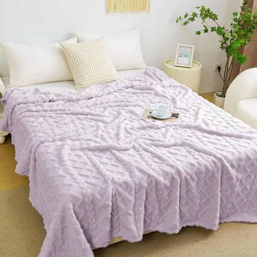Miniatura 34 de Aganear Manta Gemela – Diseño elegante 3D, manta ligera portátil de lujo súper suave, esponjosa, cálida, acogedora, mullida para sofá, sala de Gris