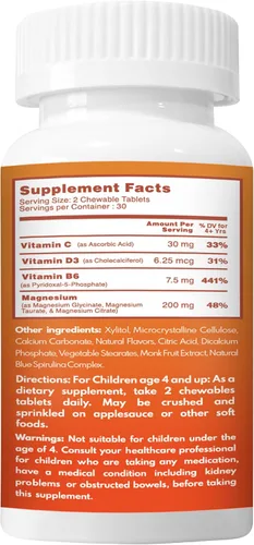Miniatura 11 de VAL Magnesio para Niños Magnesio de Alta Absorción para Calma, Relajación y Concentración Glicinato de Mg, Citrato y Taurato con Vitamina B6