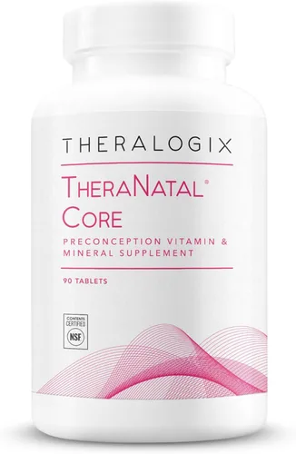 Theralogix TheraNatal Core Suplemento Vitamínico de Preconcepción - Suministro de 90 Días - Vitaminas Prenatales y Suplemento de Fertilidad para