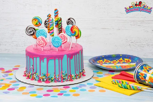 Miniatura 5 de Paletas Rainbow Swirl – 40 unidades con sabor a fruta mixta envueltas individualmente – Imagine Splash Candy Buffet & Goody Bag Treats