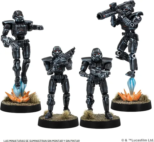 Miniatura 4 de Asmodee Star Wars: Legion Imperial Dark Troopers Unit Expansion - Juego de mesa de miniaturas, juego de estrategia para niños y adultos, a partir
