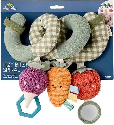 Miniatura 6 de Itzy Ritzy Juguete de actividad en espiral para asiento de automóvil y cochecito – Juguetes para cochecito y asiento de automóvil para edades de 0