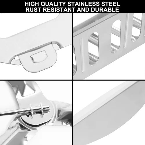 Miniatura 3 de 7403 62423 Piezas de repuesto para cesta de carbón y 7444 Kit de sistema de limpieza de un solo toque para Weber 22-1/2 pulgadas, bandeja de carbón