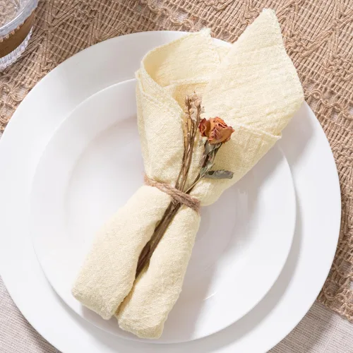 Miniatura 4 de MLMW Juego de 6 servilletas de lino beige crema para verano, lavables a granel, 16.5 x 16.5 pulgadas, para bodas, fiestas, baby shower, cumpleaños