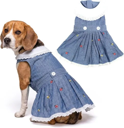 Miniatura 127 de Parisian Pet Chambray - Vestido para perro - Ligero sin mangas para perro, niña, talla XS Chambray en general