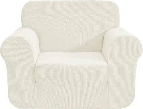 Miniatura 79 de CHUN YI - Funda elástica de 1 pieza para sillón grande, funda protectora suave de Jacquard con elastano, detalle de cuadros y parte inferior