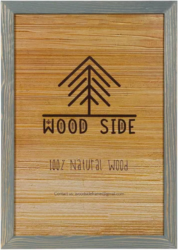 Miniatura 19 de Portarretratos tamaño póster de madera rústica Madera sólida natural ecológica ara montaje en pared con acabado rústico Gris antracita
