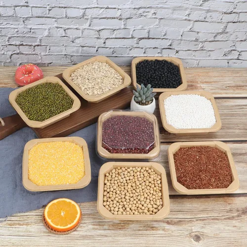 Miniatura 4 de Cuencos desechables de papel kraft de 14 onzas con tapas, recipientes de comida, cuencos de sopa, suministros de fiesta, cuencos de golosinas