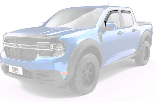 Miniatura 2 de EGR 573591 viseras para ventanas en canal delanteras y traseras, acabado en color gris oscuro, compatibles con vehículos Ford Maverick