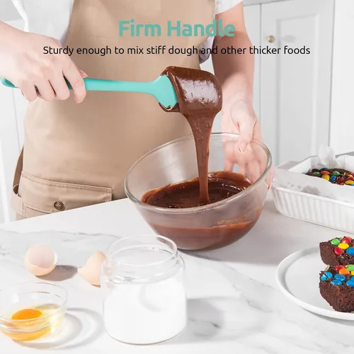 Miniatura 5 de U-Taste Espátulas de silicona resistentes al calor de 600ºF: Raspador de horneado de silicona flexible de grado alimentario, utensilios de cocina