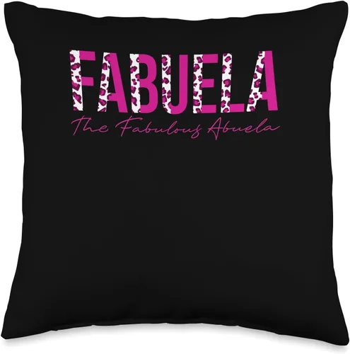 Spanish Grandmother Gifts Latinas Fabuela The Fabulous Abuelita Abuelita - Almohada para la abuela española, 16 x 16 pulgadas, multicolor