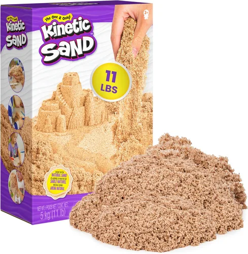 Miniatura 10 de Kinetic Sand, Arena de juego de playa de 3.25 libras, exclusiva de Amazon, bolsa resellable (el embalaje puede variar), juguetes sensoriales, Marrón
