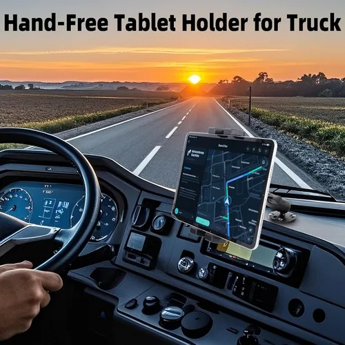 Miniatura 2 de Soporte de tablet para camión, base de taladro resistente con brazo de aluminio para tableta, automóvil, pared, barco, escritorio, compatible