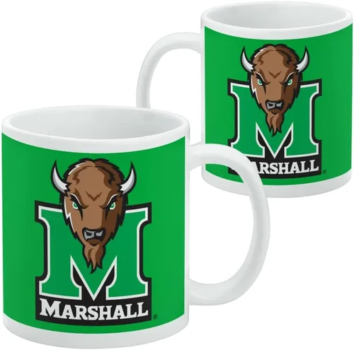 Miniatura 2 de Taza de cerámica con logotipo principal de Marshall, tazas originales para regalo para café, té y bebidas calientes, 11 oz, blanca