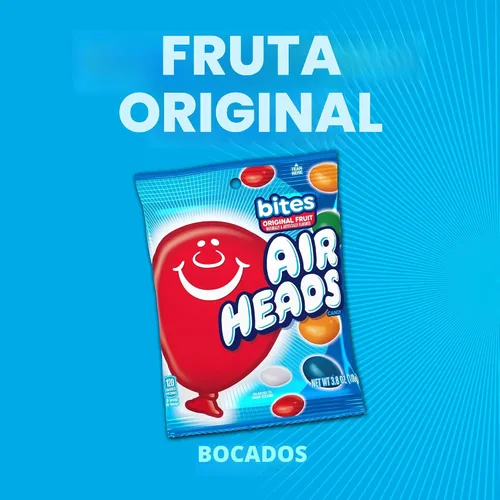 Miniatura 3 de Airheads Bocaditos de caramelo, sabores de frutas surtidos, cine, fiesta, concesiones, paquetes de 2 onzas (caja de 18)