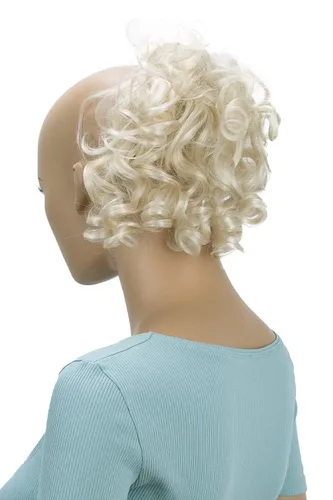 Miniatura 14 de CAISHA - Postizo Jumbo de Cabello Elástico para Recogidos Voluminosos y Rizos Desaliñados, Color Rubio Claro, G5L rubio claro #22T613 G5L
