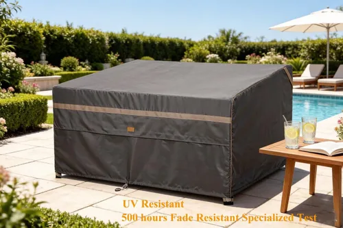 Miniatura 6 de Fundas impermeables para muebles de patio, resistentes a la decoloración, fundas para sofá biplaza de patio de 2 plazas, 60 pulgadas de ancho x 34