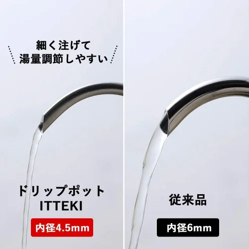 Miniatura 4 de KOGU Shimomura Kettle - Olla de goteo para café ITTEKI [fabricada en Japón] Acero inoxidable, boca fina, compatible con inducción directa de fuego