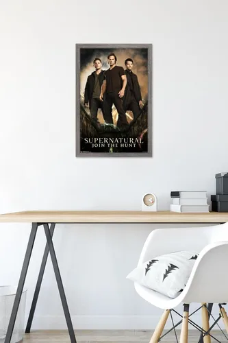 Miniatura 6 de Trends International Supernatural - Póster de pared de grupo, 14.725 x 22.375 pulgadas, versión con marco de madera tipo granero